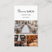 Carte De Visite Elégant White Event Planning Business 3 Photos (Devant)