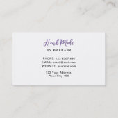 Carte De Visite Elegant Yarn Knitting Needles (Dos)