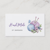 Carte De Visite Elegant Yarn Knitting Needles (Devant)