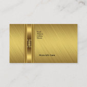 Carte de visite Elegant Yellow Gold Elite (Dos)