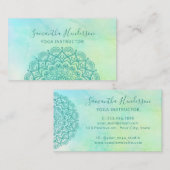 Carte De Visite Élégant Yoga Fleur Mandla (Devant / Derrière)