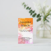 Carte De Visite Elégant yoga moderne aquarelle vive (Debout devant)