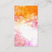 Carte De Visite Elégant yoga moderne aquarelle vive (Dos)