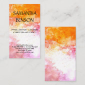 Carte De Visite Elégant yoga moderne aquarelle vive (Devant / Derrière)