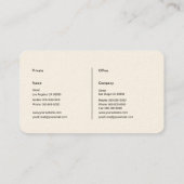 Carte De Visite Elégant Zen (Dos)