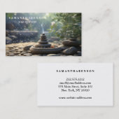 Carte De Visite Elégant Zen Yoga Soigner la santé (Devant / Derrière)