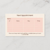 Carte De Visite ElegantCharming Pediatrician Nomination Card (Dos)