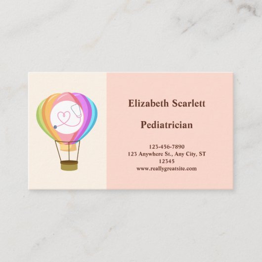 Carte De Visite ElegantCharming Pediatrician Nomination Card (Devant)