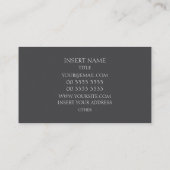 Carte De Visite Elegante (Dos)