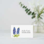 Carte de visite élégante à fleurs de Bluebonnets T (Debout devant)