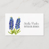 Carte de visite élégante à fleurs de Bluebonnets T (Devant)