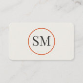Carte de visite élégante à monogramme | Moderne et (Devant)