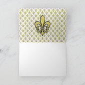 Carte de visite élégante à motif Fleur de Lis (Intérieur)
