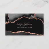Carte De Visite élégante agate noire (Devant)