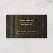 Carte De Visite Elégante Ancre or Rustique Dock Bois moderne (Dos)