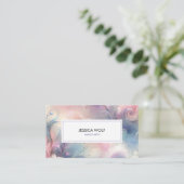 Carte De Visite Elégante aquarelle Art Moderne Luxe (Debout devant)