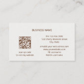 Carte De Visite Elégante Aquarelle Beige Or (Dos)