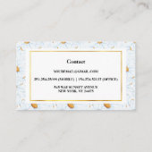 Carte De Visite Elégante aquarelle blanche (Dos)