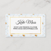 Carte De Visite Elégante aquarelle blanche (Devant)