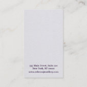 Carte De Visite Elégante aquarelle Boucles d'oreilles florales (Dos)