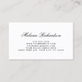 Carte De Visite Elégante aquarelle Bourgogne Marsala Floral Or (Dos)