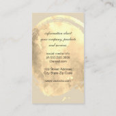 Carte De Visite Elégante aquarelle brossée avec Monogramme (Dos)