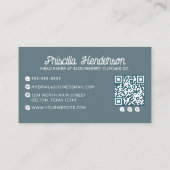 Carte De Visite Elégante aquarelle Cupcake Retro Floral (Dos)