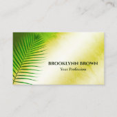 Carte De Visite Elégante Aquarelle de marbre Floral Jaune moderne (Devant)