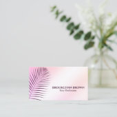 Carte De Visite Elégante Aquarelle de marbre Floral Moderne Pastel (Debout devant)