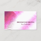 Carte De Visite Elégante Aquarelle de marbre Floral rose moderne b (Devant)