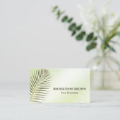 Carte De Visite Elégante Aquarelle de marbre Floral Vert Turquoise (Debout devant)