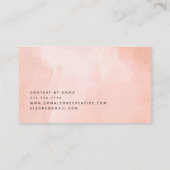 Carte De Visite Elégante Aquarelle de pêche subtile (Dos)