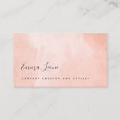 Carte De Visite Elégante Aquarelle de pêche subtile (Devant)