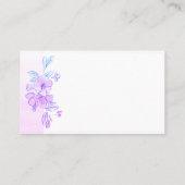 Carte De Visite Elégante aquarelle des fleurs d'Hibiscus rose (Dos)