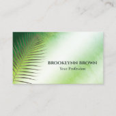 Carte De Visite Elégante Aquarelle en marbre Floral Vert foncé mod (Devant)