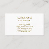 Carte De Visite Elégante aquarelle en terre cuite Boho de chute (Dos)