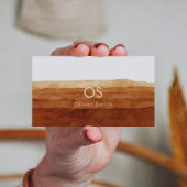 Carte De Visite Elégante aquarelle en terre cuite Désert Abstrait