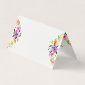 Carte De Visite Elégante aquarelle fleurie (Dos)