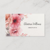 Carte De Visite Elégante aquarelle florale (Devant)