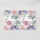 Carte De Visite Elégante aquarelle florale (Dos)