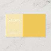 Carte De Visite Elégante aquarelle jaune Floral Botanique (Dos)