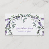 Carte De Visite Elégante aquarelle lavande violette (Devant)