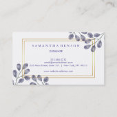 Carte De Visite Elégante aquarelle moderne (Dos)