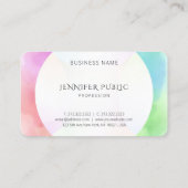 Carte De Visite Elégante aquarelle Moderne Design simple Modèle (Dos)