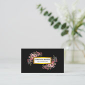 Carte De Visite Elégante aquarelle moderne illustration florale yo (Debout devant)