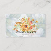 Carte De Visite Elégante aquarelle moderne illustration florale yo (Dos)
