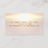 Carte De Visite Elégante aquarelle moderne Lotus Gold Frame (Dos)