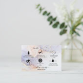 Carte De Visite Elégante aquarelle moderne Soins aux chandelles ve (Debout devant)