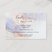Carte De Visite Elégante aquarelle moderne Soins aux chandelles ve (Dos)