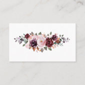 Carte De Visite Elégante aquarelle moderne verdure fleurie (Dos)